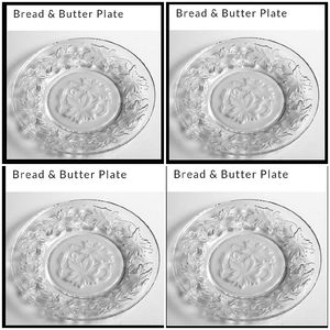 👉*VINTAGE* 4 PRINCESS HOUSE FANTASIA BREAD & BUTTER PLATES #512 ~FROSTED CTR